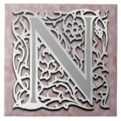 N Monogramm-Keramik "Silberstein" Fliese (Vorderseite)