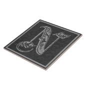 N-Monogramm "königliche graue Stein" Fliese (Seite)