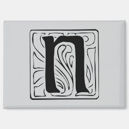 N Monogramm schwarz Magnet