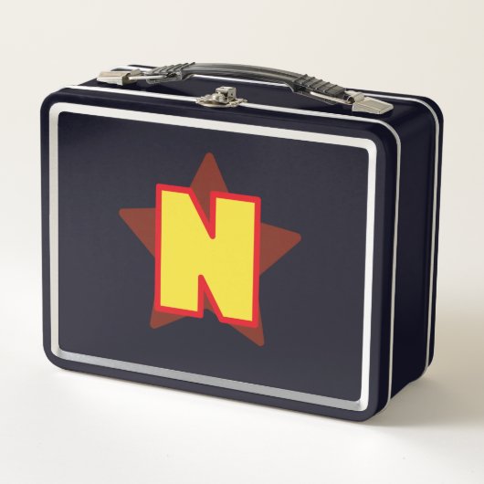 N - Name Letter Metall Brotdose (Vorderseite)