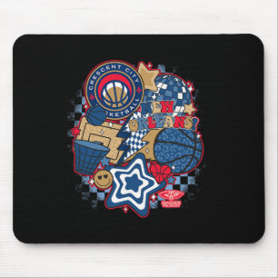 N New Orleans Pelicans psychedelische Sketll-Colla Mousepad