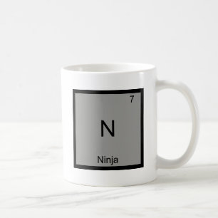 N - Ninja lustiges Chemie-Element-Symbol-T-Shirt Kaffeetasse