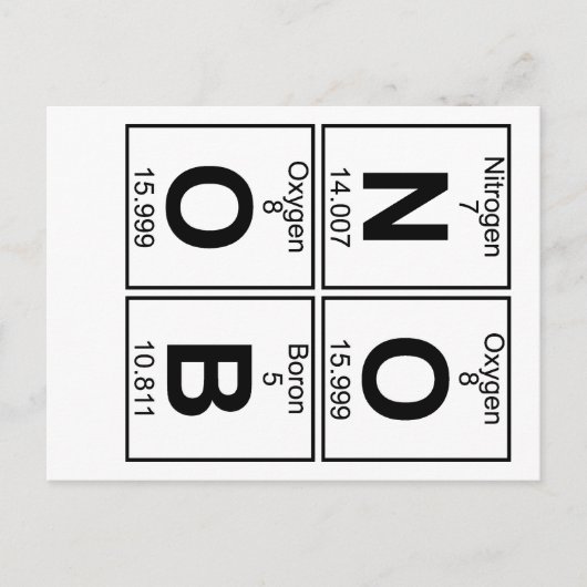 N-O-B (noob) - Vollständig Postkarte (Vorderseite)