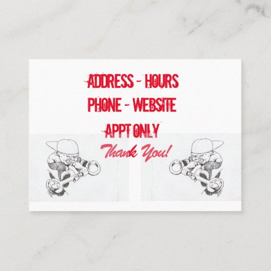 N-Reifen Geschäft der Reifen rot, weiß, Schwarzes Visitenkarte (Rückseite)