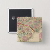 N & S Carolina Karte von Mitchell Button (Vorne & Hinten)