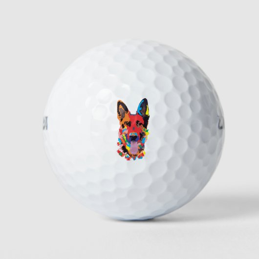 N Schafhirte Farbe Golfball (Vorderseite)