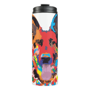 N Schafhirte Farbe Thermosbecher