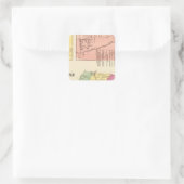 N Schloss, Stadt Quadratischer Aufkleber (Tasche)