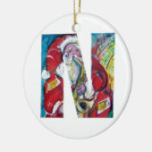N SCHREIBEN /SANTA UND SAX, CHRISTMAS PARTY MONOGR KERAMIK ORNAMENT (Links)