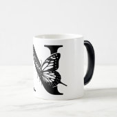 N Schwarzer Schmetterling Verwandlungstasse (VorderseiteRechts)