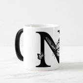 N Schwarzer Schmetterling Verwandlungstasse (Vorderseite Links)