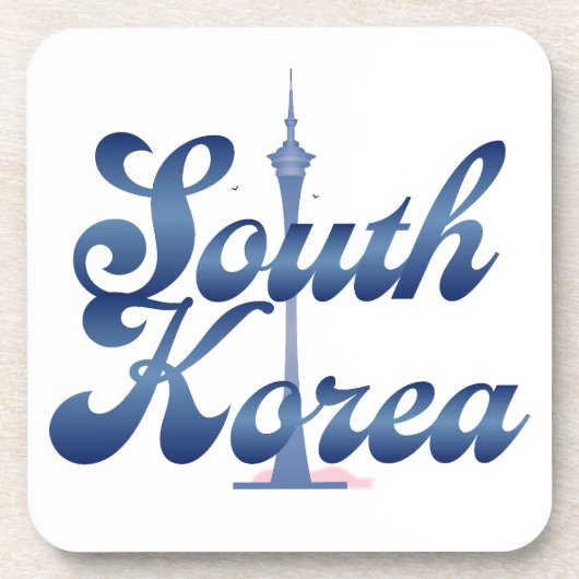 N Seoul Tower Südkorea Getränkeuntersetzer (Vorderseite)