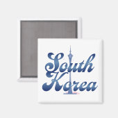 N Seoul Tower Südkorea Magnet (Vorderseite/Rückseite)