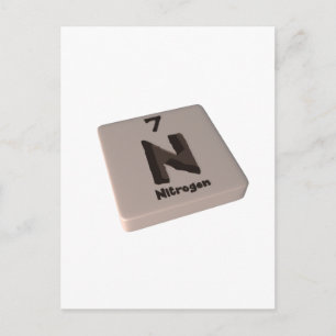 N Stickstoff Postkarte