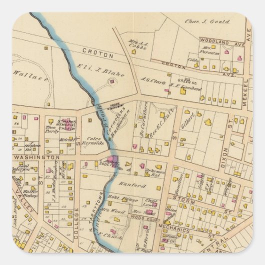 N Tarrytown, Tarrytown, New York Quadratischer Aufkleber (Vorderseite)