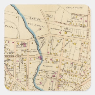 N Tarrytown, Tarrytown, New York Quadratischer Aufkleber