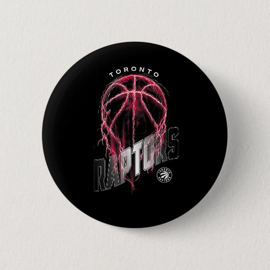 N Toronto Raptors Lightning Bolt Sketll Logo Button (Vorderseite)
