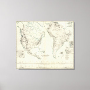 N- u. s-Amerika Systemtest Leinwanddruck