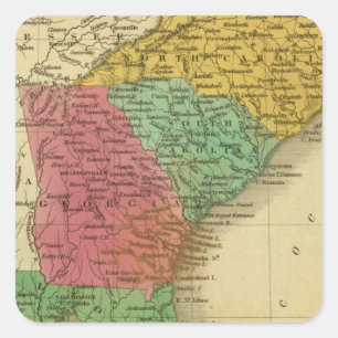 N u. S Carolina 3 Quadratischer Aufkleber