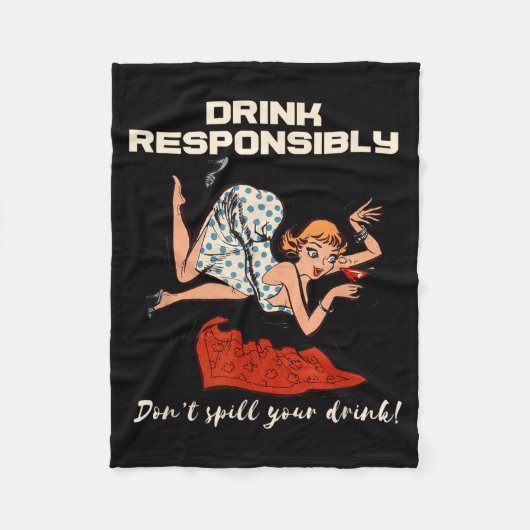 N Up Drinking Shirt Design Don't Sll Drink Resnsib Fleecedecke (Vorderseite)