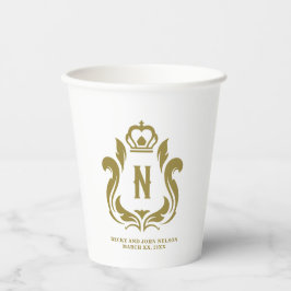 N Ursprünglicher Gold Wappen Paper Cup Pappbecher
