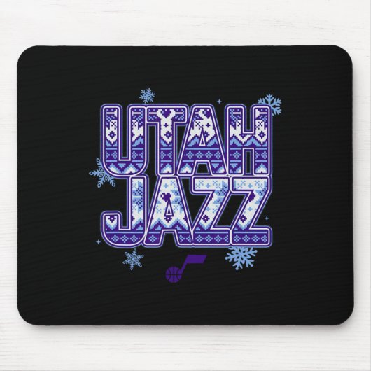 N Utah Jazz Weihnachts hässlicher Pullover Mousepad (Vorne)
