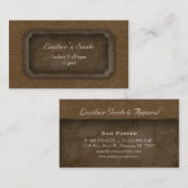 N-Veloursleder Brown der ledernen Visitenkarte ' (Vorne/Hinten)