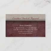 N-Veloursleder Burgunder der ledernen Visitenkarte (Rückseite)