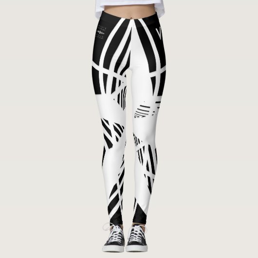 N-VII [BLK/WH] LEGGINGS (Vorderseite)