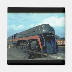 N&W 4-8-4 #611. (Zug; Himmel; Wolken; Bahn;) Magnet