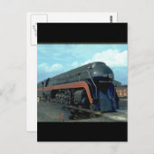 N&W 4-8-4 #611. (Zug;Himmel;Wolken;Gleise;)_Züge Postkarte (Vorne/Hinten)