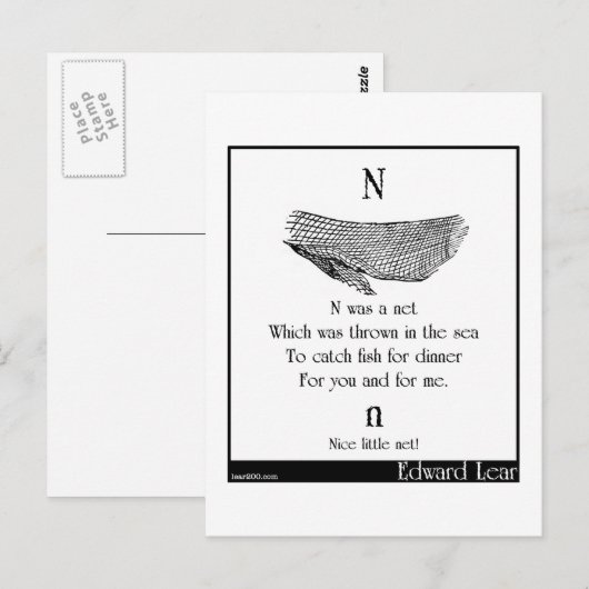 N war ein Netz Postkarte (Vorne/Hinten)