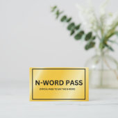 N-Word-Pass Begleitkarte (Stehend Vorderseite)