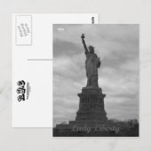 N.Y.E Lady Liberty Postkarte (Vorne/Hinten)