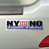 N.Y. Sagt nein (Autoaufkleber) Autoaufkleber (Auf Auto)
