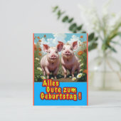 na dann alles Gute Postkarte (Stehend Vorderseite)