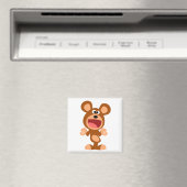 "Na gut..." Schrumpfen von Cartoon Bear Magnet (In Situ (Geschirrspüler))