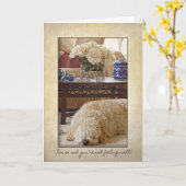 Na gut - trauriger Doggie! Karte (Gelbe Blume)