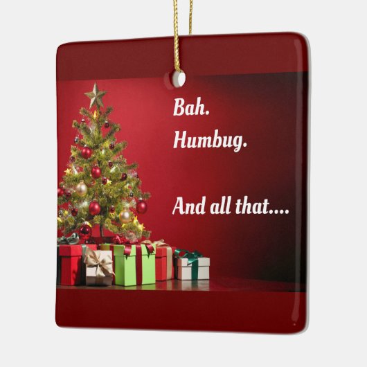 "Na ja. Humbug. Und all that..." Keramikornament (Links)