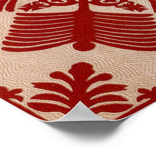 Na Kalaunu Me Na Kāhili, quilt Poster (Ecke)