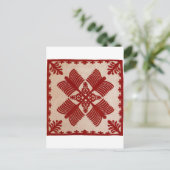 Na Kalaunu Me Na Kāhili, quilt Postkarte (Stehend Vorderseite)