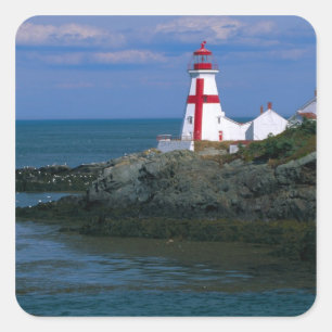 NA, Kanada, New Brunswick, Campobello Island. 4 Quadratischer Aufkleber