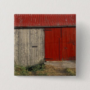 NA, Kanada, New Brunswick, Shepody. Rote Scheune Button