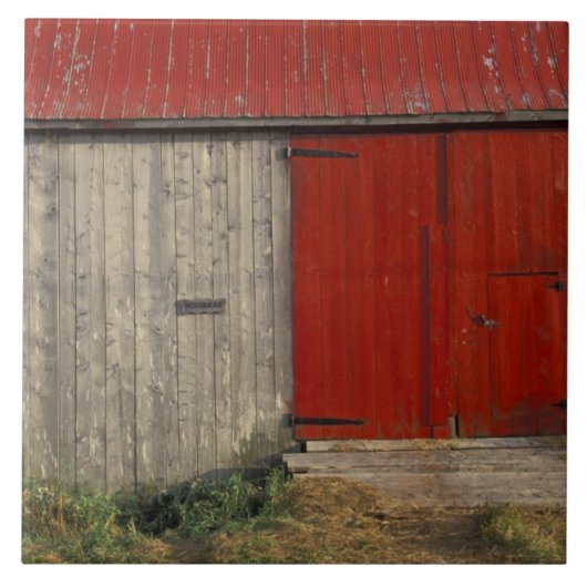 Na, Kanada, New-Brunswick, Shepody. Rote Scheune Fliese (Vorderseite)