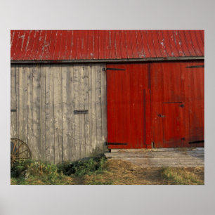 NA, Kanada, New Brunswick, Shepody. Rote Scheune Poster