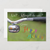 Na? Klingelt da war? Frohes Geburtstag! Postkarte (Vorne/Hinten)