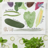 Nā lauai weißes Küchentuch (Gefaltet)