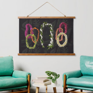 Na Lei O' Hawaii Wandteppich Mit Holzrahmen