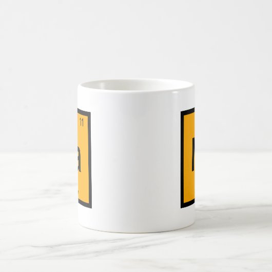 Na - Natriumchemie - Periodisches Tabellensymbol Kaffeetasse (Mittel)