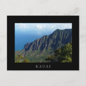Na Pali Coast auf Kauai schwarze Postkarte (Vorderseite)